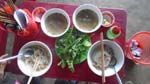 in Pleiku, the soup is served separate from the noodle, but like any Vietnamese soup tradition, the meal is always accompanied by a pile of vegetables