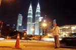 while walking around Kuala Lumpur, I notice this photo op of the Twin Towers....couldn't pass it off