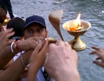 Ganga Aarti (devotional fire ritual) at Parmarth Niketan Ashram