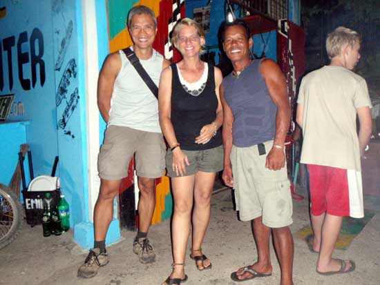 meeting Rocksteady Dive Center co-owner, Karin and divemaster Ronaldo