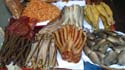 assorted dried fish and seafood