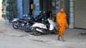 monks are a part of the Battambang landscape