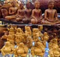there is a Buddha for everyone - laughing fat Chinese Buddha, slim Thai Buddha, etc.