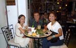 meeting up with Cebu yogini, Bernadette, at a District 1 cafe