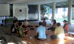 joining a sit with the Plum Village community about Thich Nhat Hahn's discourse