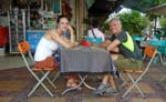 hanging out with Ksenia in Battambang, Cambodia