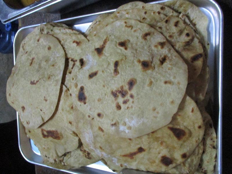 fresh stone-baked Chapatti bread
