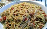 Bobette 'pot-lucked' a hefty serving of anchovies/capers pasta