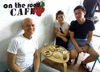 at On The Road Cafe with high schoolmate, Clevin