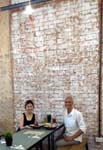 high ceiling and white-washed brick wall on the.twenty.cavan. Dinner with Eunice...a must-experience!