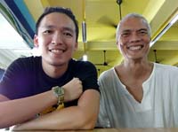 with Paolo talking about bright prospects for his cafe in Bicol