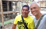 with ex-barangay captain, Mario Fuenteblanca, who secured my lodging at the Barangay Hall 