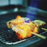  salmon kushiyaki charcoal grilling 