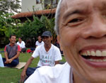 Laughter Yoga with Kadek Suambara at Ambar Ashram