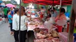 raw meat available at the afternoon market