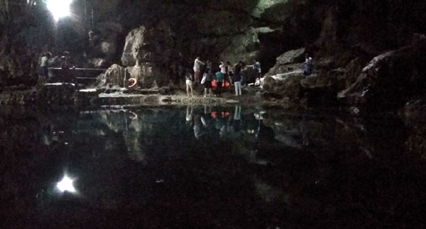 Exploring Hinagdanan Cave