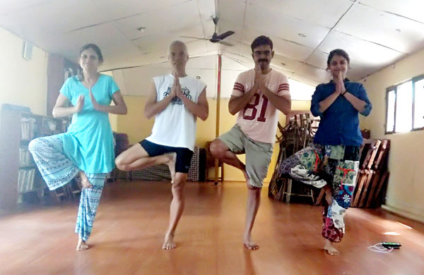 Conducting Yoga Classes at Pema Thang Guest House, Dharamshala, India