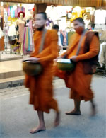 Alms-Round (Sai Bat) with the Buddhist Monks of Chiang Khan