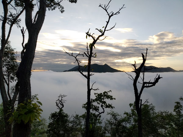 Ascending Phu Thok Hill Viewpoint
