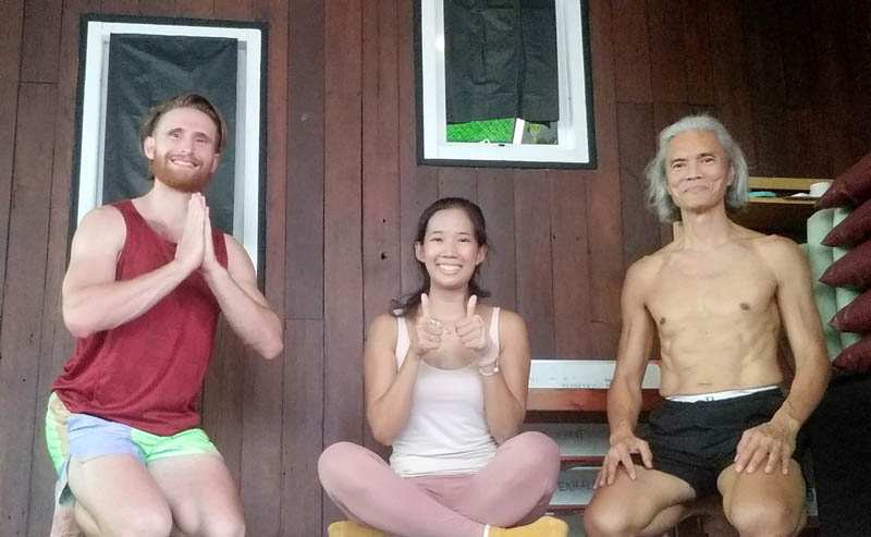Tom and Praew at my Saturday Yoga Class