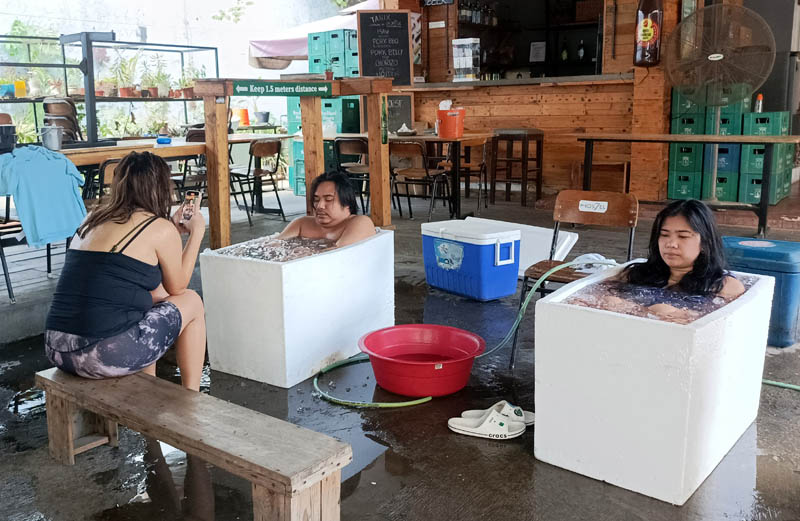 Icebath at Hostel 7 Cebu