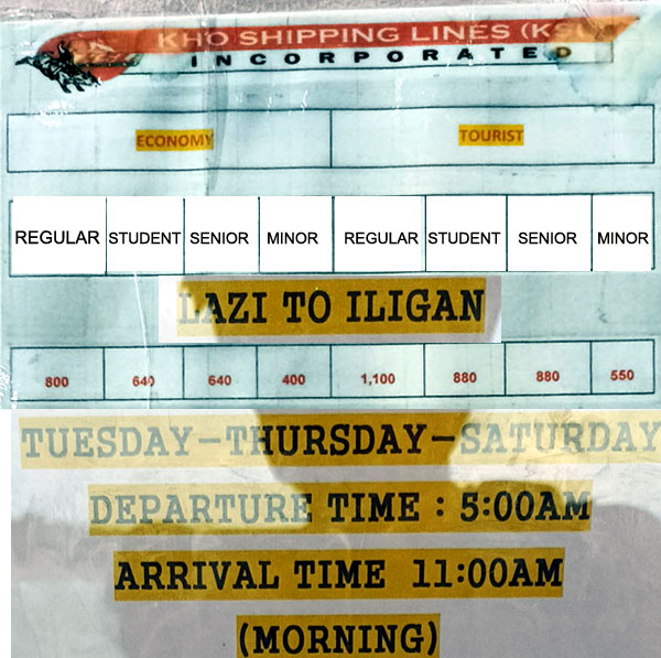 Lazi to Iligan City